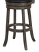 Manchester 29" Bar Stool W/Black Pu Cushions-Gray