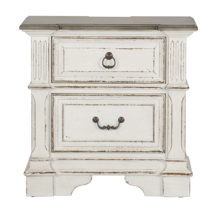 Abbey Park King California Panel Bed, Dresser & Mirror, Night Stand image