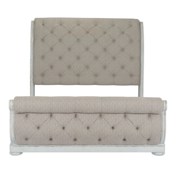 Abbey Park King California Sleigh Bed, Dresser & Mirror, Night Stand image