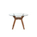 Oscar Dining Table Base For Glass Top Table-Walnut
