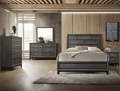 Crown Mark Akerson 2 Drawer Nightstand in Grey image