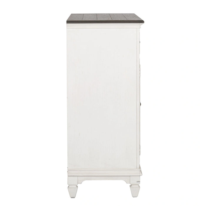 Allyson Park Buffet in White with Charcoal image