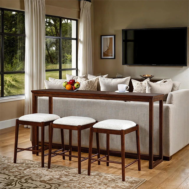 Daventry Sofa Table w/ 3 Counter Ht Stools