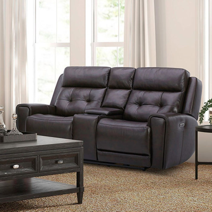 Liberty Furniture Carrington Loveseat w/Console P3 & ZG in Dark Brown