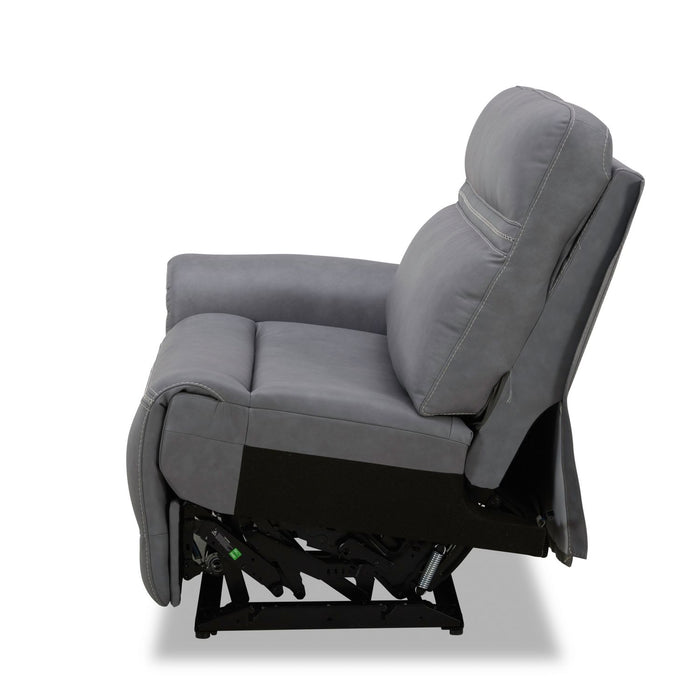 Cooper L Arm Recliner P3 & ZG - Blue Gray