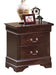 Crown Mark Furniture Louis Philip Nightstand in Dark Cherry image