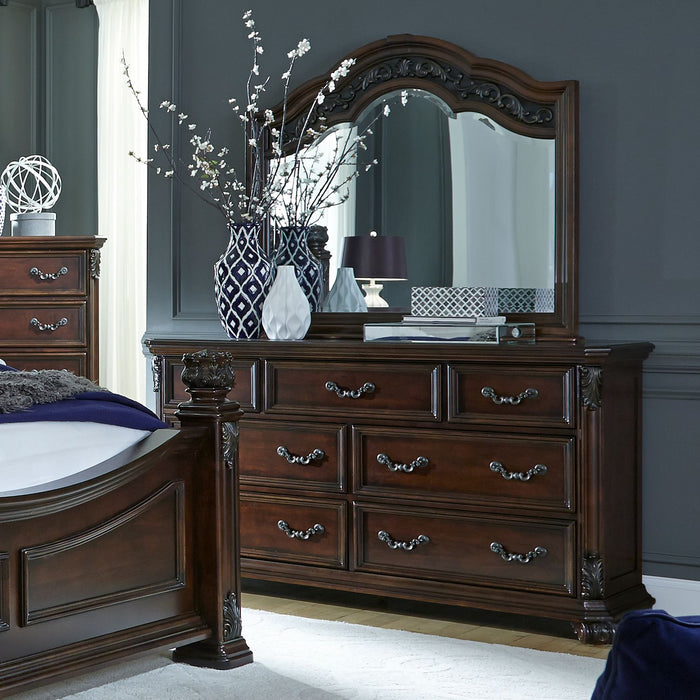 Messina Estates King Poster Bed, Dresser & Mirror