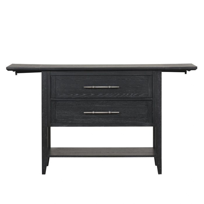 Sable Crest Drop Leaf Server-Black