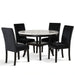 Celeste 48" Round Dining Table-Espresso/Faux Marble