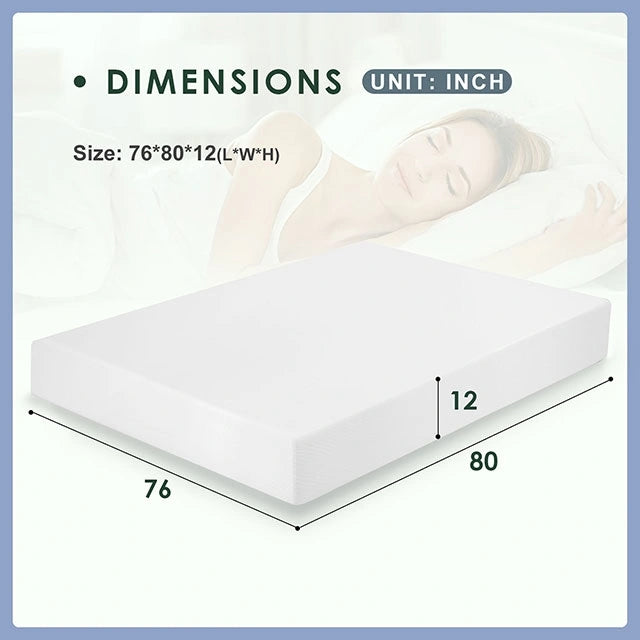 Artemisia 12" Memory Foam Mattress Full, Queen, Eastren King, & Cal.King