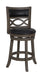 Manchester 24" Counter Stool W/Black Pu Cushions-Gray