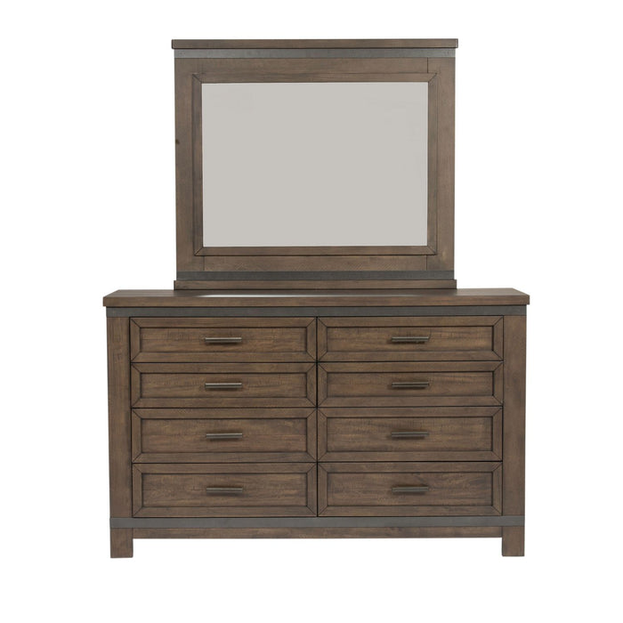 Thornwood Hills King Two Sided Storage Bed, Dresser & Mirror