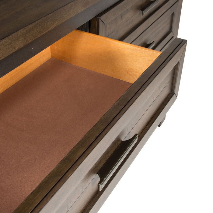 Thornwood Hills King Two Sided Storage Bed, Dresser & Mirror