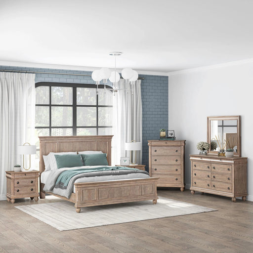 Rustic Traditions California Panel Bed, Dresser & Mirror, Chest, Night Stand image