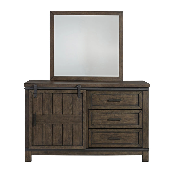 Thornwood Hills Bookcase Bed, Dresser & Mirror image