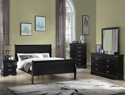 Crown Mark Furniture Louis Philip Nightstand in Black image
