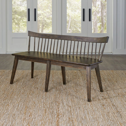 Midland Falls Spindle Back Bench in Rustic Brown image