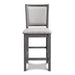 Amy Counter Chair (2/Ctn)-Gray