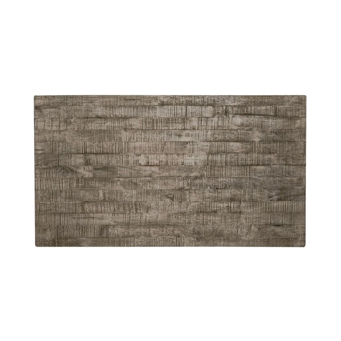 Liberty Furniture Laurel Bluff Cocktail Table in Antique White with Dusty Gray Top