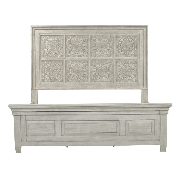 Heartland Opt Queen Panel Bed, Dresser & Mirror, Night Stand