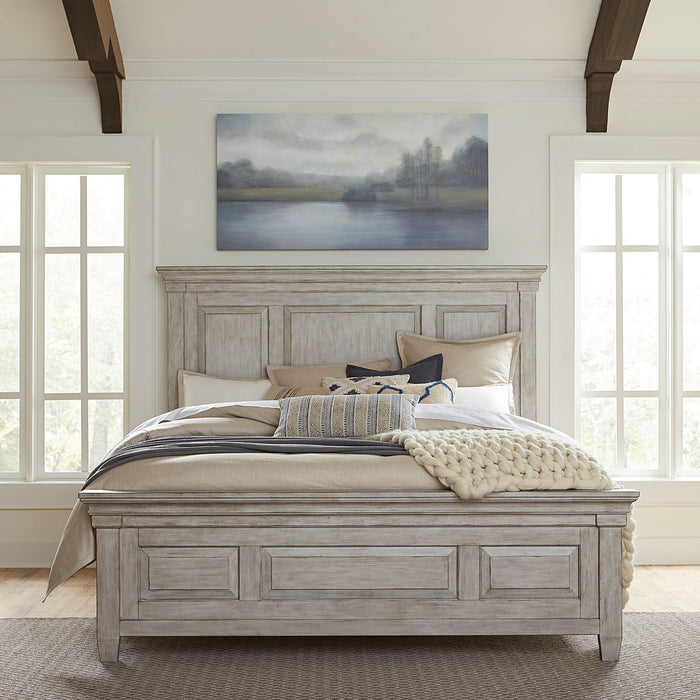Heartland Queen Panel Bed, Dresser & Mirror, Chest