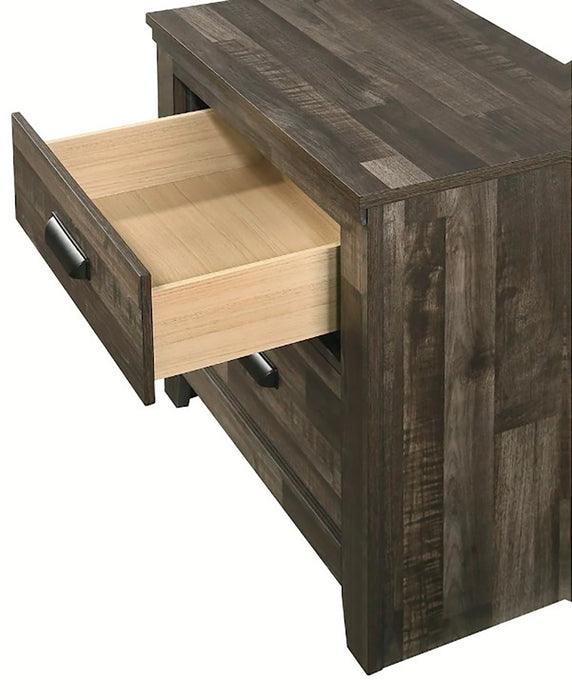 Crown Mark Furniture Carter 2 Drawer Nightstand in Brown