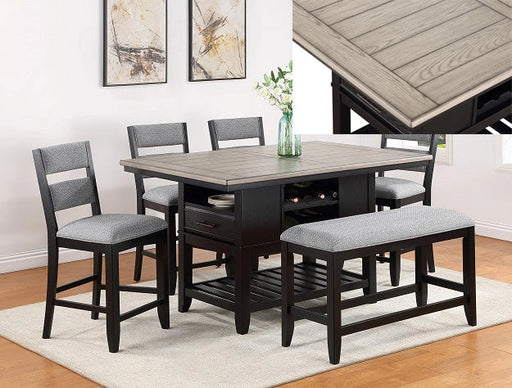 Crown Mark Furniture Frey Counter Height Bench in Dark Brown image