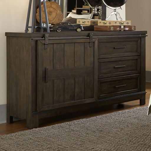 Thornwood Hills Barn Door Dresser in Rock Beaten Gray image
