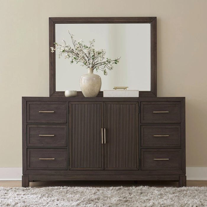 Modern Edge Dresser & Mirror image