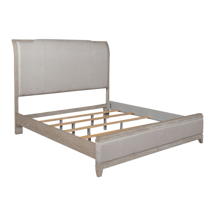 Belmar King Uph Bed, Dresser & Mirror, Chest, Night Stand