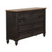 Americana Farmhouse 9 Drawer Dresser in Black image