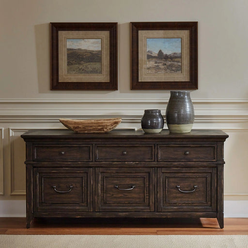 Paradise Valley Credenza in Saddle Brown image
