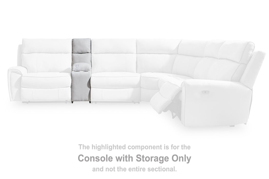 Social Pointe Reclining Sectional with Storage Console