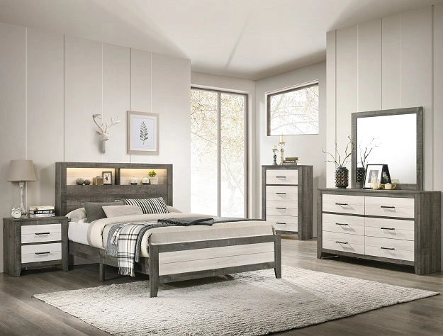 Crown Mark Furniture Rhett Queen Platform Bed in Gray image
