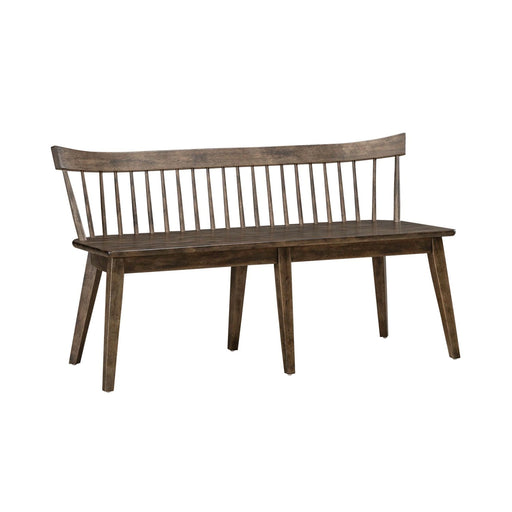 Midland Falls Spindle Back Bench in Rustic Brown image