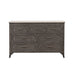 Lisbon Marble Top Dresser-Gray