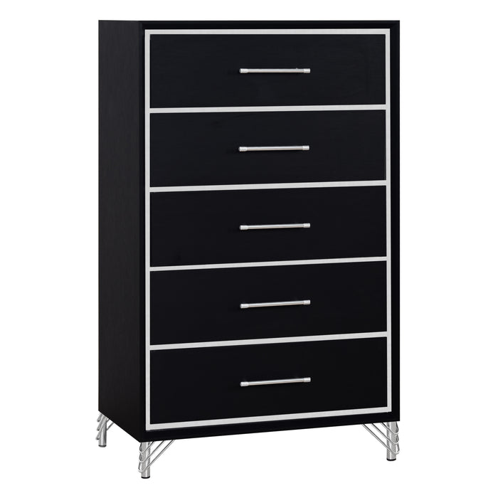Ava 5 Drawer Chest-Ebony