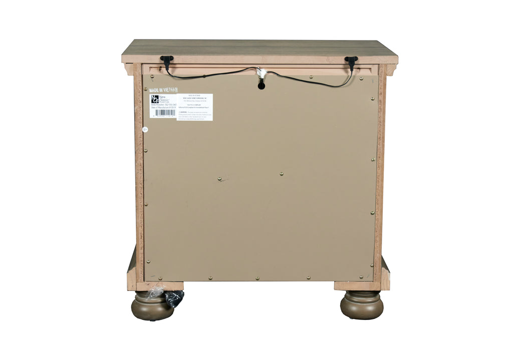 Allegra Nightstand -Pewter