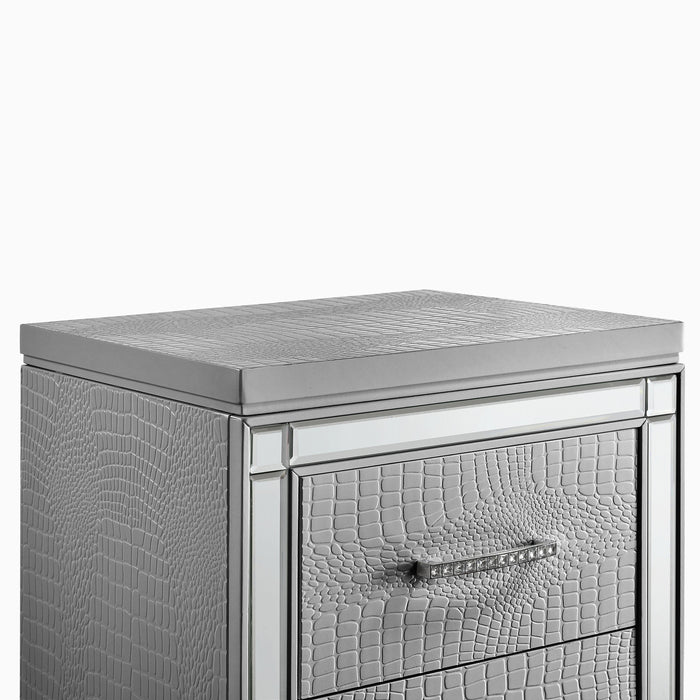 Valentino Nightstand-Silver