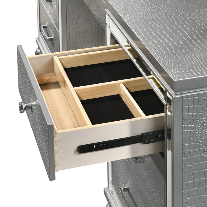 Valentino Dressing Table-Silver