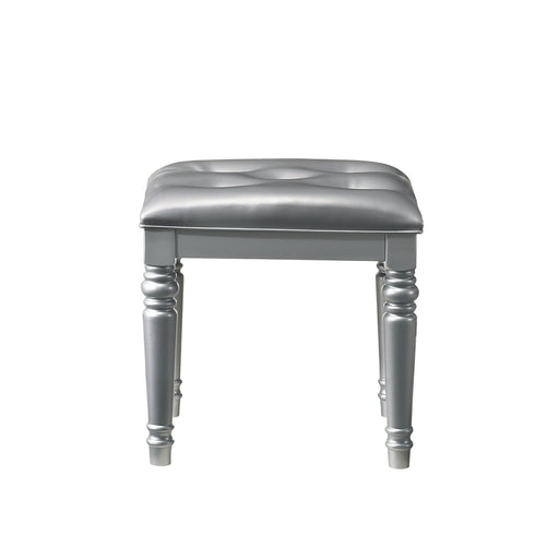 Valentino Dressing Table Stool-Silver