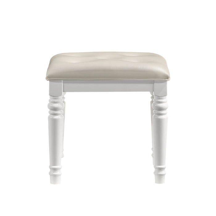 Valentino Dressing Table Stool-White