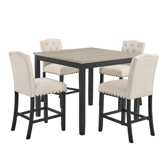 Daphne 5 Pc Natural 42" Counter Set W/Natural Chairs