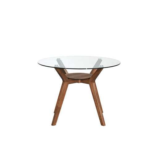Oscar Dining Table Base For Glass Top Table-Walnut