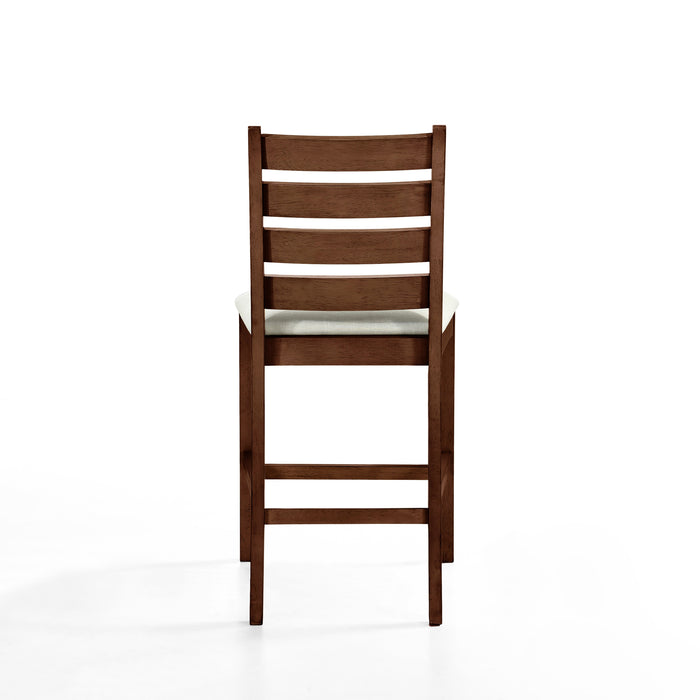 Pascal Ladderback Counter Chair (2 Per Carton)-Walnut
