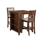 Gia 3 Pc 30" Storage Counter Table & 2 Chairs-Cherry