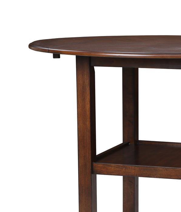 Gia 3 Pc 42" Counter Drop Leaf Table & 2 Chairs-Cherry
