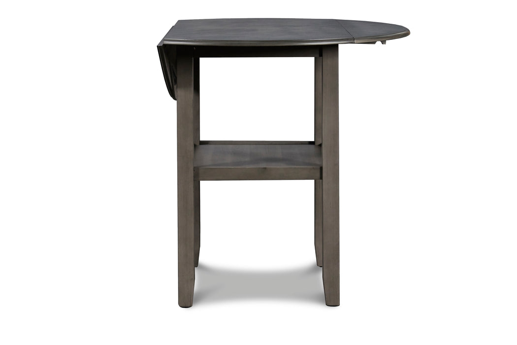 Gia 3 Pc 42" Counter Drop Leaf Table & 2 Chairs-Gray