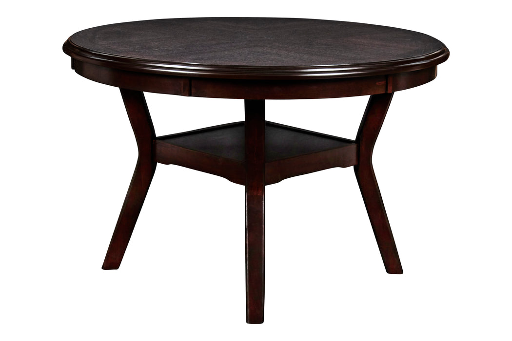 Gia 5 Pc 47" Round Dining Table & 4 Chairs-Ebony
