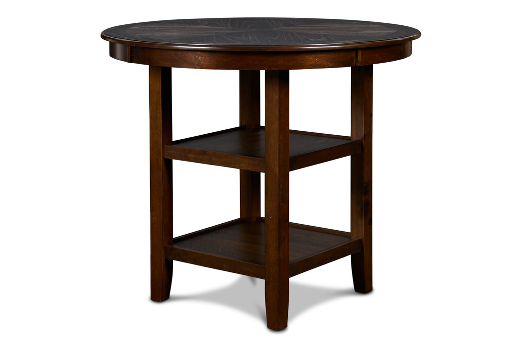 Gia 5 Pc 42" Round Counter Dining Table & 4 Chairs-Cherry